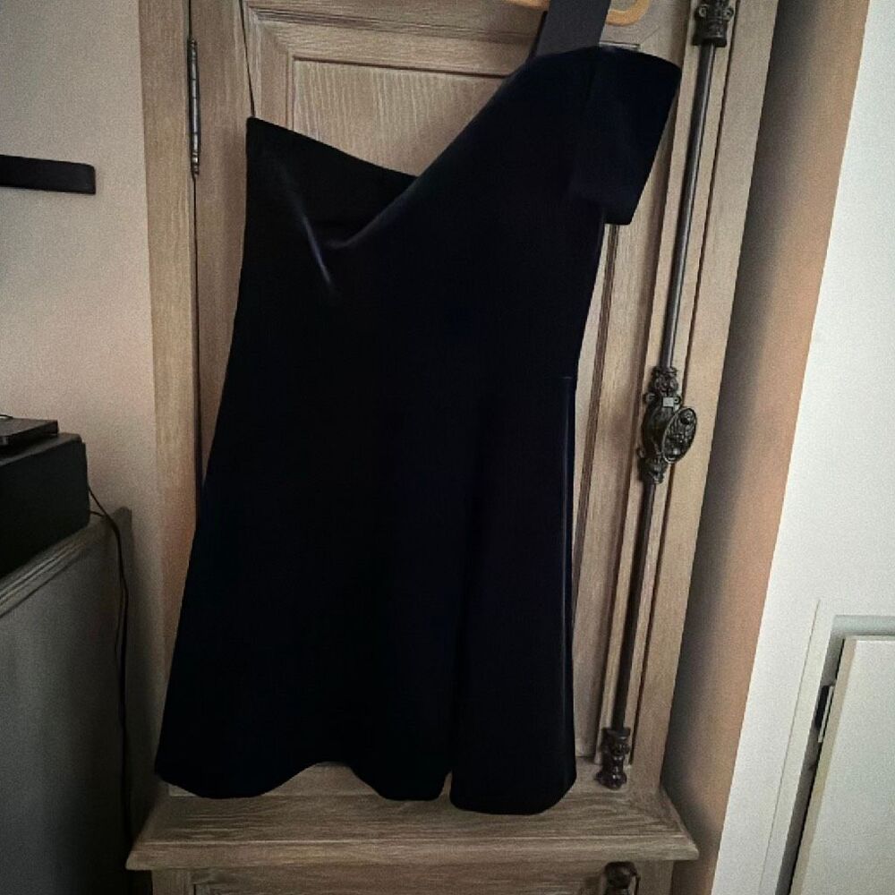 Sandro Velvet Dress Navy size 3 - Picture 9 of 11
